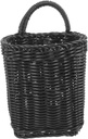 Mobestech Wall Hanging Basket for Kitchen and Bathroom Storage Woven Design Imitation Rattan Texture Lightweight and Stylish Decor for Organizing Small Spaces Black Option