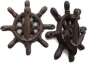 Door Knocker Set of 2 Antique Vintage Wrought Iron Door Knocker Cast Iron Ships Wheel Door Knocker Outdoor Gate Decor for Doors Home Decor