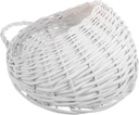 balacoo Rattan Wall Hanging Storage Basket Kitchen Woven Organizer Handmade for Eggs Flowers Bread Rustic Decor White