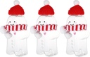 Gadpiparty 3 Sets Empty Plastic Juice Bottles Christmas Gingerbread Man Shaped Candy Jars with Lids Cookie Jars Clear Bulk Drink Containers for Winter Party Favor 350ml A