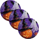 Halloween Yellow Pumpkin 3 Pcs Pot Holders Trivets Set for Crock Pot 15in Kitchen Hot Pads Kitchen Countertop Protector Halloween Decorations