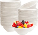 100 Pack 8 oz Disposable Paper Bowls,Compostable Bagasse Bowls,Small Biodegradable Heavy-Duty Bowl for Hot and Cold Food