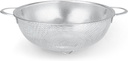 Colander Stainless Steel 3-Quart, Metal Strainer with Base, Strainer for Kitchen Food, Dishwasher Safe