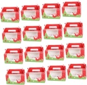 PRETYZOOM 20pcs Christmas Cupcake Boxes Window and Insert Food Grade Cases for Standard for Holiday Baking and Gifting