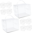 10pcs Clear Cake Boxes for and Desserts Lightweight Bakery Packaging Containers with Transparent Design for Parties and Celebrations and Break-resistant