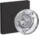 Schlage Custom FC21 HOB 622 COL Hobson Glass Knob with Collins Trim Hall-Closet and Bed-Bath Lock, Matte Black