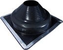 Dektite Premium #7 Black EPDM Metal Roof Pipe Flashing, Square Base, Pipe OD 6" to 12"