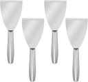 4 Pack 3 Inch Putty Knife Scraper, Putty Knife Set, Stainless Steel Putty Knife, Wallpaper Scraper Paint Scraper Tool for Spreading Drywall Spackle, Plasterboard Mud, Scraping Paint, by GENHAKON.