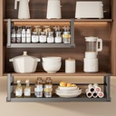 Hanging Under Shelf Storage Basket, Adjustable Width Under Cabinet Add-on Storage Racks, Heavy Duty Slide-in Baskets Organizer for Cabinet Pantry Kitchen, 1 Pack,8.46"D x 10.6"W x 7.36"H