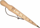 DeWit Wooden Dibber with Depth Measurements and Brass Tip, Simple Garden Tool Hand Dibber to Efficiently Plant Seeds, Bulbs, and Seedlings (12”)