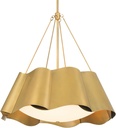 Minka Lavery 3954-732 Waveform 4 Light 26" Wide Multi Light Pendant - Legacy Brass with Etched Seeded Glass