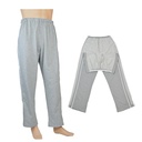 Unisex Side Zipper Bedridden Patient Clothing,Patient Pants,Tear Away Pants,Soft Cotton Material