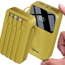 Lifelong Electronics 20000mAh 22.5W Fast Charging Power Bank | 4 Cables Attached – Type A + Type B + Type C + Lightning | for New & Old Devices | 4 Ports Available Too | Small Pocket Size Powerbank