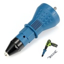 Electric Rivet Insert Nut Gun Cordless Riveting screwdriver Drill Adaptor Tool, 1 Pc, Blue