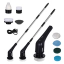 AGARO Royal Electric Spin Scrubber, Cleaning Brush Scrubber for Home, 400RPM/Mins - 8 Replaceable Brush Heads - 90Mins Work Time,3 Adjustable Size,2 Adjustable Speeds for Bathroom,Glass, Car, Black