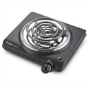 Elite Gourmet ESB100B Single Coiled Burner Hot Plate, Countertop, Black