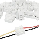 ROBOWAY 25Pcs CH2 Cable Connectors 2 Pins Electrical Push Type Shock Resistant Wire Connector Quick Splice Lock Wire Terminal 220V 10A, Wire Connector, Electrical Clamp Connectors, (Pack of 25)