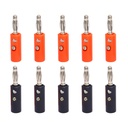 Electronic Spices 4mm Banana Connector Plug (5 Pair) | Screw Type Black & Red Banana Jack for Speaker & Audio Use