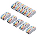 XELYTON Wire Clip Connector, Universal Connection Terminals, Circuit Inline Splices Electric Connectors, Quick Connect & Freely Assemble Electrical Splicing Kit for Compact (3 In 3 Out, 5)