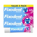 Fixodent Complete Denture Adhesive Cream, Original, 2.4 oz (3-Pack) – Strong False Teeth Glue, Secure Dental Adhesive for Full and Partial Plates, Packaging May Vary