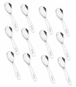 TIARA 12Pc Masala Spoon Heavy Guage Stainless Steel Small Spoon Mini Spoon for Masala Containers Spoon Set for Home/Kitchen Length 8cm (12Pc)