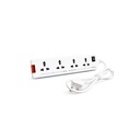 Havells 4 Way Extension Board With Surge & Spike Protection|For Power Requirements Up To 1440W |1.5 Mtr ISI Certified Copper Wire| LED Indicator | Rating -6A, 240V | Home & Office Use, 10 Volts