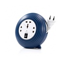 Havells Cosmo Reel| Extension Board - 5 Mtr ISI Marked Cable|3 Pin & 2x2 Pins Universal Sockets with Master Switch| LED Indicator| 6A,1440 Watts, 240 Volts| Ultra-Smooth Rotation, Blue