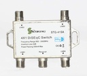 Vtronix STG-41SA 4 x 1 DISEqC Switch Full HD 1080p - Premium Satellite TV Switch for High Definition (Pack of 1)