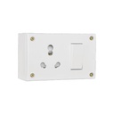 Anchor by Panasonic Penta 6A/16A Combined Unit with Box & 4 Fixing Holes for Heavy Appliances, White Finish (14310-1)