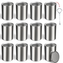 12PCS 1 Quart Empty Paint Cans with Lids, Metal Unlined Paint Bucket