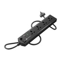 Portronics Power Plate 10 Extension Board with 4 Universal Sockets, 2 Meter Long Cord, 1500 Watts, 6 Amp Multi Plug for Office & Home Appliances (Black)