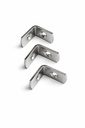 Stainless Steel L Clamp Bracket 20mm x 25mm with SS Screw | TOIRA | Heavy Duty Right Angle Corner Support | SS L Bracket for Furniture, Shelf & Cabinet Fixing (Pack of 4)