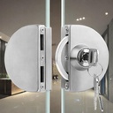 Master Glass Door Lock | One Side Key, One Side Knob | Stainless Steel - Silver | 5 Year Durability for Office, Shop & Home