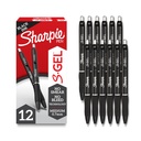 Sharpie S-Gel Gel Pens, Black Barrel, Medium Point (0.7mm), Black Gel Ink, 12 Count - Home, Office, School, Journaling, Writing, Note-Taking, Teacher Supplies