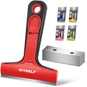 DIYSELF Razor Blade Scraper with 10 PCS 4" Blades, Scraper for Cleaning