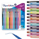 Paper Mate Flair Felt Tip Pens, Medium Point, Assorted Colors, 24 Count - Home, Office, Back to School, Teacher Supplies