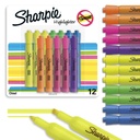 Sharpie Tank Highlighters, Assorted Colors, Chisel Tip, Back to School Essentials, Teacher & Office Supplies, Smear-Resistant, 12-Pack