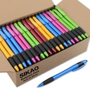 Pens Bulk, 60 Pack Gripped Slimster Ballpoint Pens Black Ink