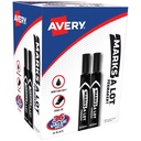 Avery Marks A Lot Permanent Markers, Chisel Tip, 36 Black Markers