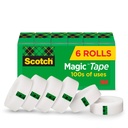 Scotch Magic Tape, Invisible, 6 Rolls