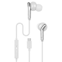 Zebronics Type-C Wired Earphones, in-Line MIC, Deep Bass, 1.2m Cable, 10mm Neodymium Driver, Light Weight, in-Ear Design, Compatible with Mobile, Tablet, Laptop (Bro C, White)