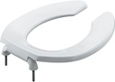 Kohler K-4680-C-0 Lustra Open-Front Round Toilet Seat with Check Hinge White