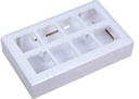 Eco-Friendly High Durability Plastic Modular Surface Gang Box Module 16 (White)