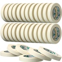 Leelosp 25 Rolls Beige Masking Tape 3/4 Inch X 55 Yards for Craft Paint