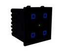 Smarteefi Touch 4 Port WiFi Smart Switch, Execute Schedule Even if no Internet, Compatible with Alexa/ Home (Black)