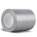 Silver Gray Duct Tape, 1.88 Inches Width x 35 Yard, 3 Rolls