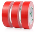 Duct Tape Heavy Duty - Red Tape Duct 1 Inches x 30 Yards 3 Pack, 8.27 mil, Strong, Flexible, No Residue, All-Weather and Tear by Hand - for Repairs, Industrial, Professional Use