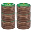 Duck Brand Duck Printed Duct Tape, 6-Roll, Woodgrain (283051_C)