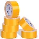6 Pack Yellow Duct Tape Bulk Heavy Duty,1.88 Inches x 30 Yards,Strong Industrial Strength,Flexible,No Residue,Waterproof and Tear by Hand,Multi-Use for Indoor & Outdoor Repairs