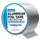 Impresa Aluminum Foil Duct Tape - 1.9 in x 150 ft (50 yd), Silver - Heat Transfer up to 220°F - Foil Tape for HVAC & Ductwork Sealing